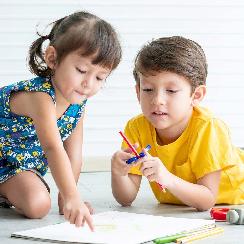 two children playing